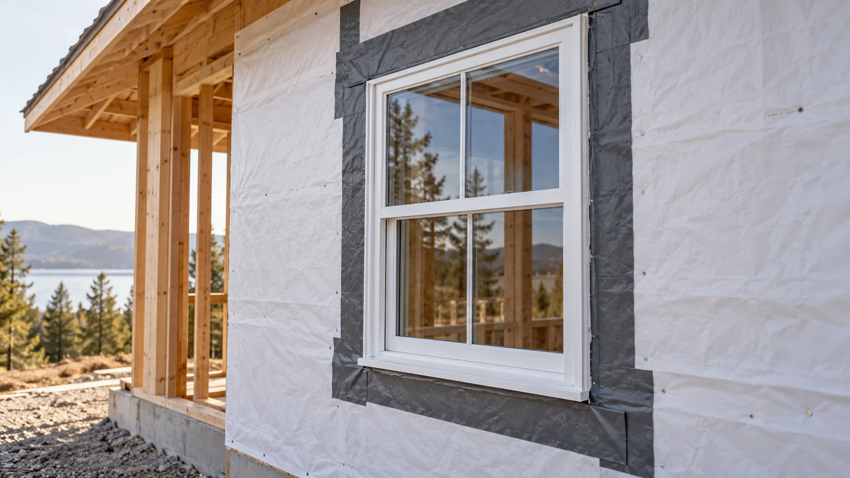 Flashing integrated with the wall drainage plane