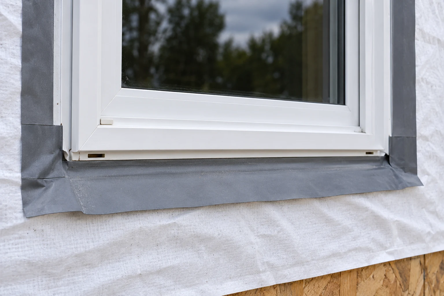 Open weep holes at the bottom of the window